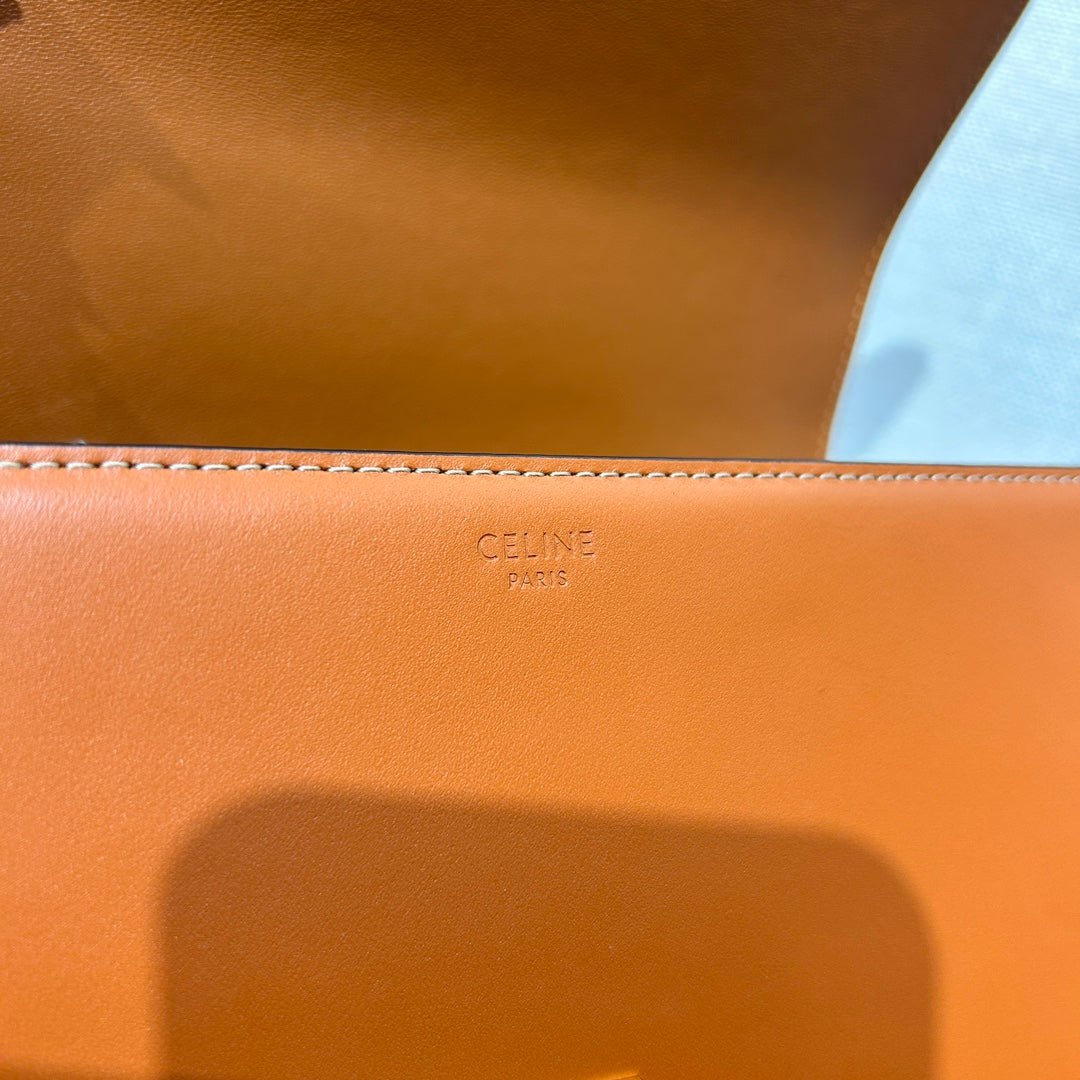 Celine Triomphe 22 Tan Calfskin Bag - Image 6