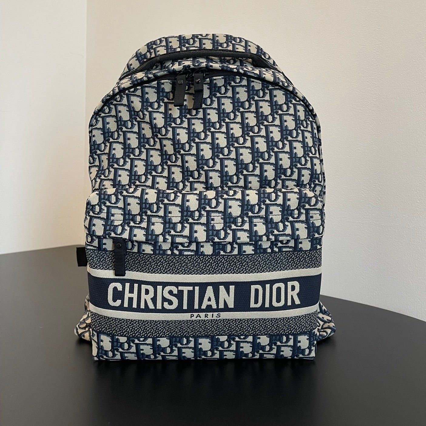 Dior Travel Backpack Oblique Jacquard Blue