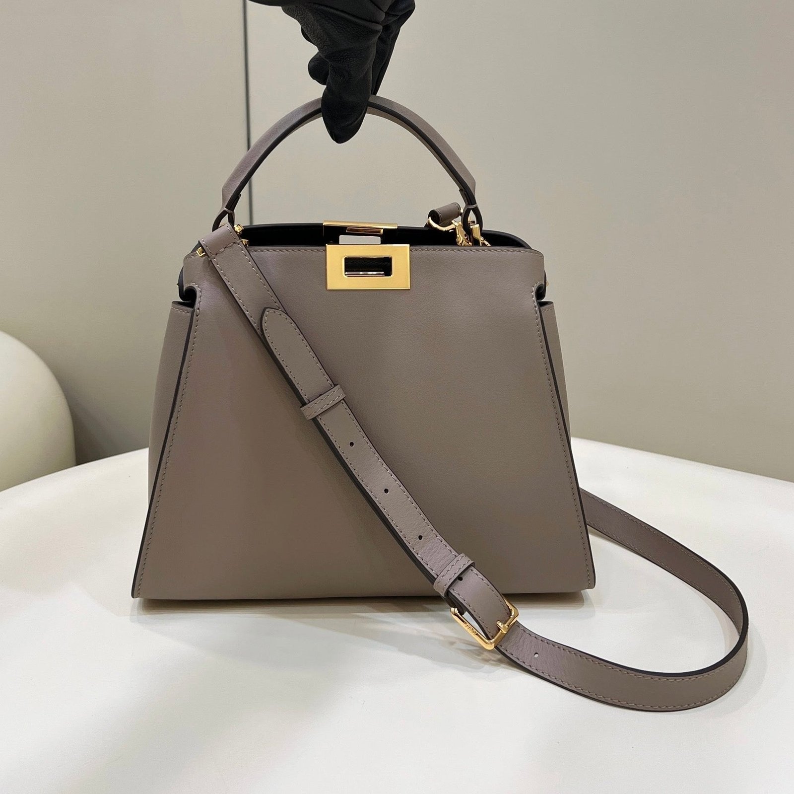 Fendi Peekaboo 27 Camel Brown Calfskin