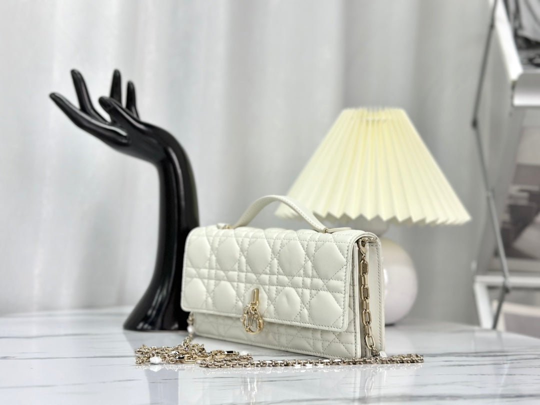 Alternative view of Dior Lady 21 Lambskin Chain Bag White