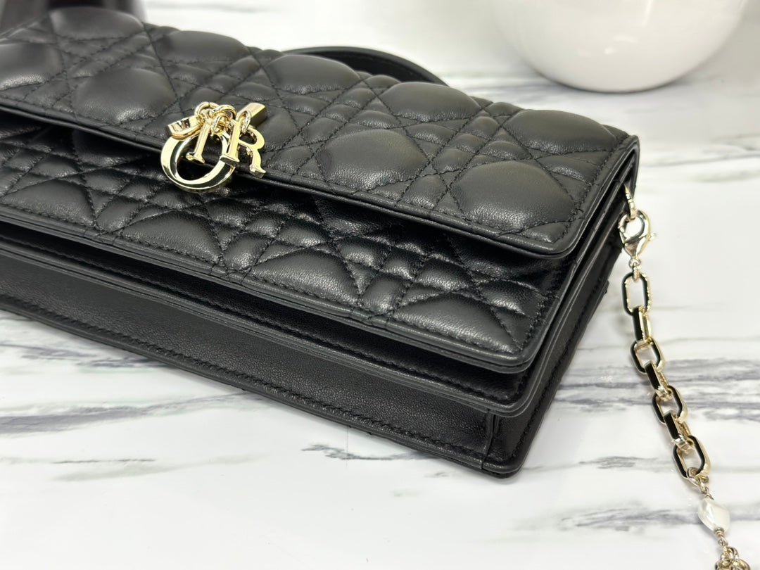 Dior Lady Chain 21 Lambskin Bag Black - Image 7
