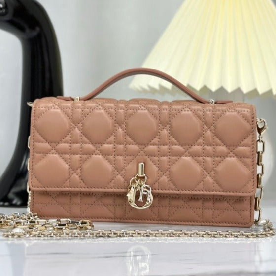 Dior Lady Chain 21 Lambskin Bag Almond Beige