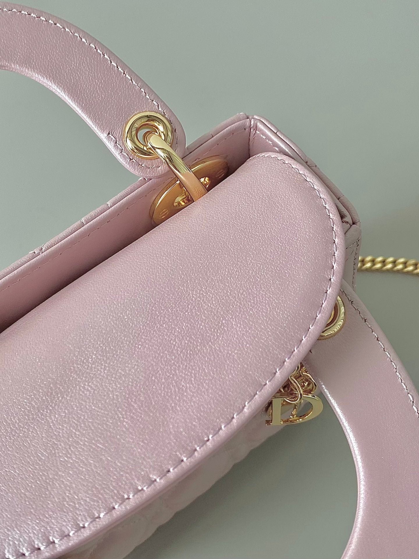 Dior Mini Lady Pink ABC Quilted Bag - Image 6
