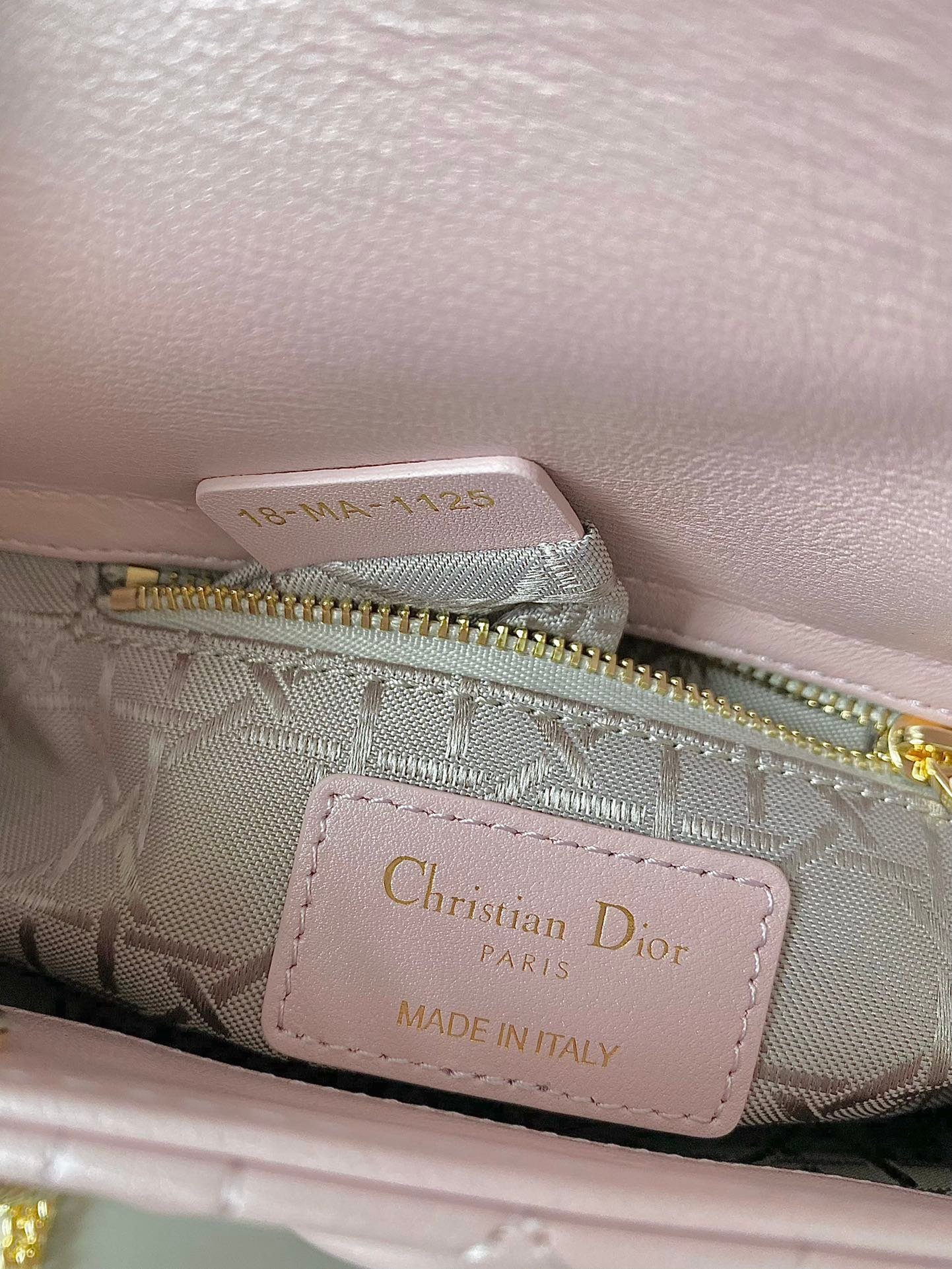 Dior Mini Lady Pink ABC Quilted Bag - Image 5