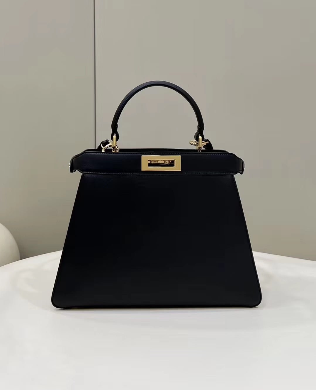 Alternative view of Fendi Peekaboo 33 Black Calfskin Gold Hardware