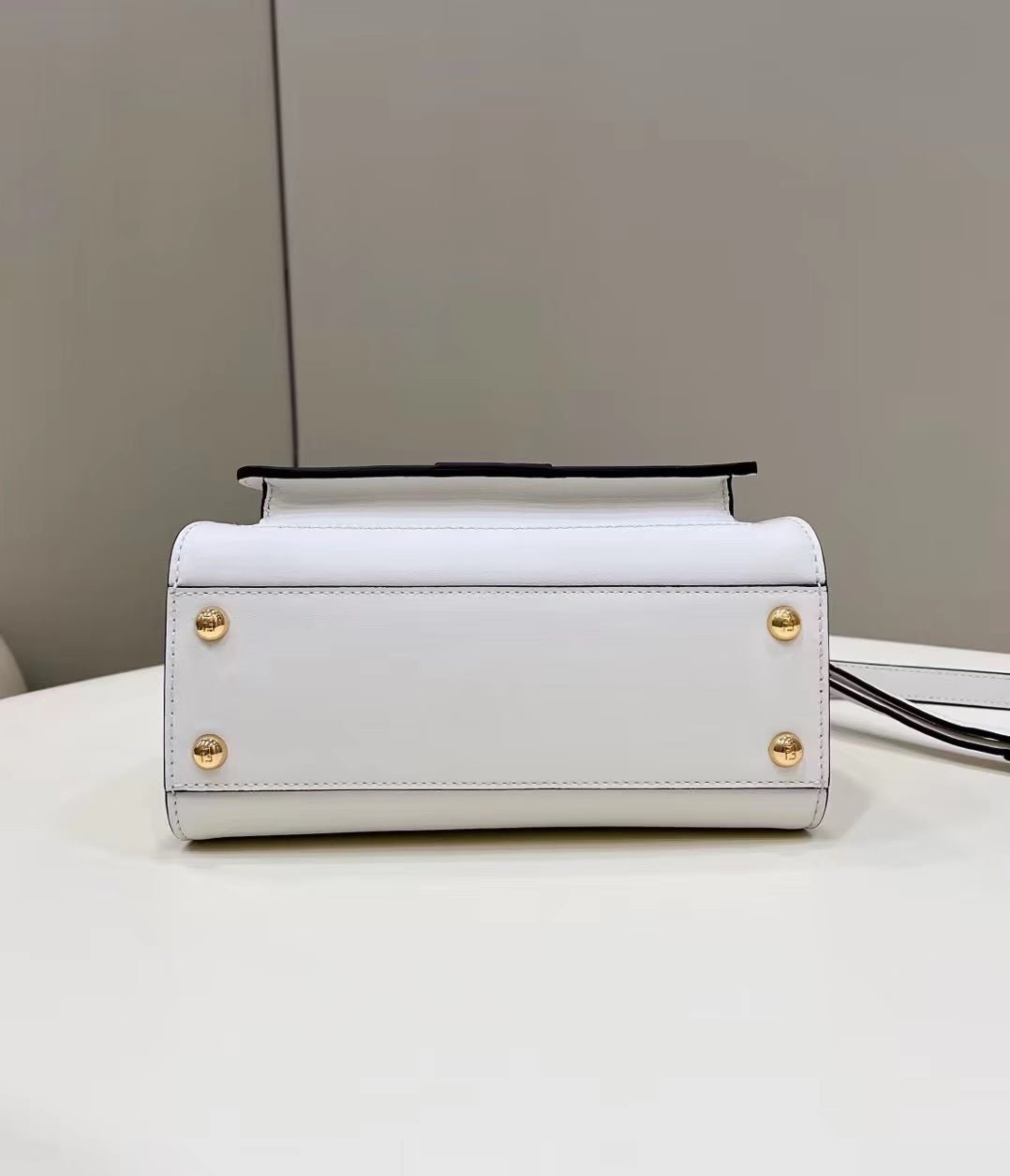 Fendi Peekaboo Mini 23 White Calfskin - Image 9