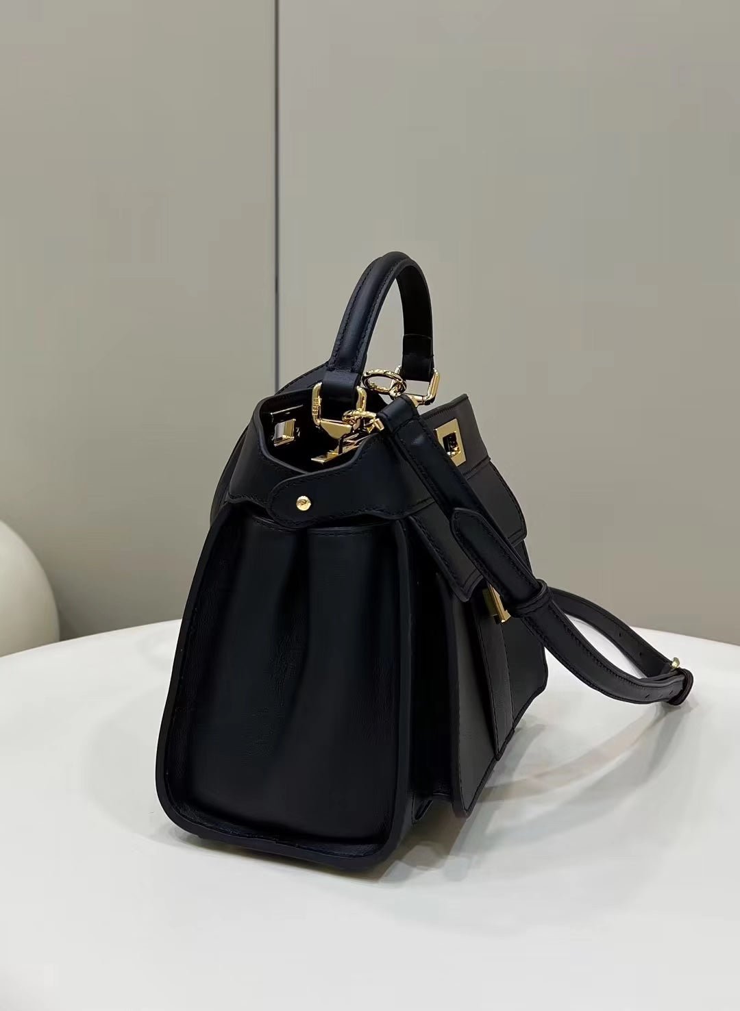 Fendi Peekaboo Mini 23 Black Calfskin - Image 4