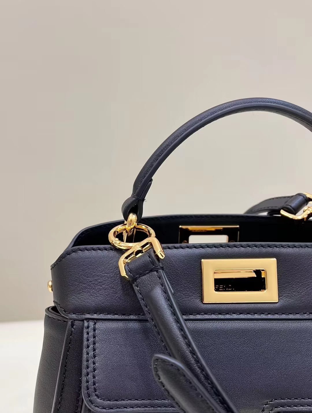 Fendi Peekaboo Mini 23 Black Calfskin - Image 8