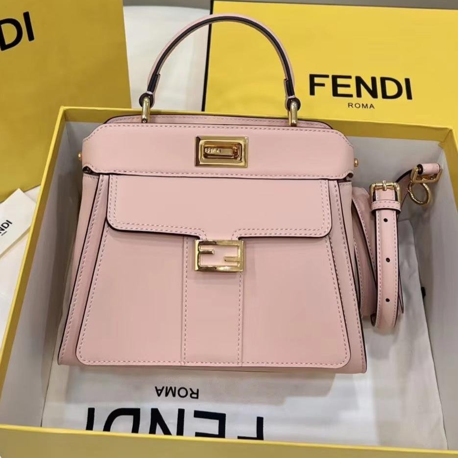Fendi Peekaboo Mini 23 Light Pink Calfskin