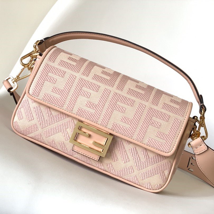 Fendi Baguette 27 Pink Embroidery