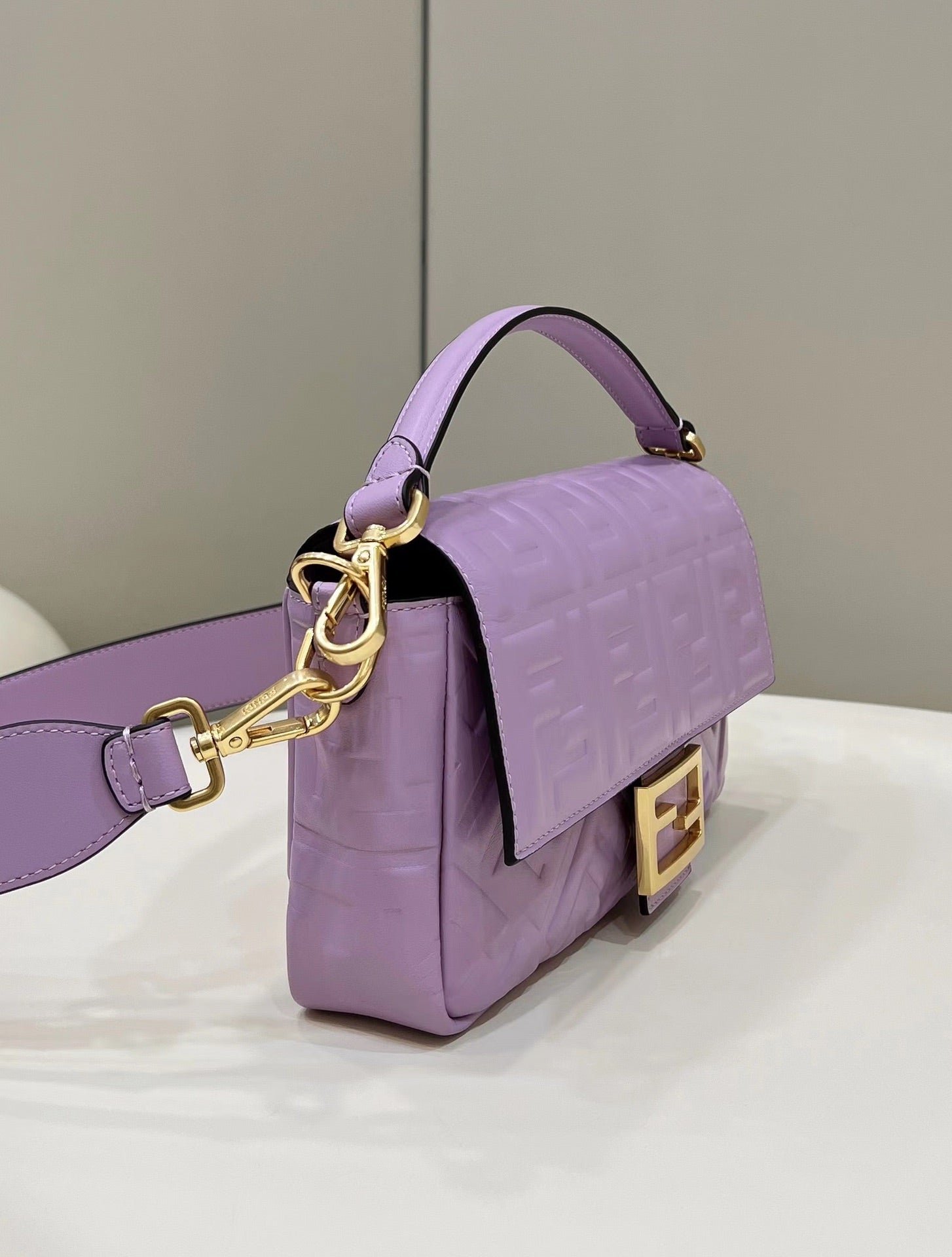 Alternative view of Fendi Baguette 27 Violet Lambskin Bag