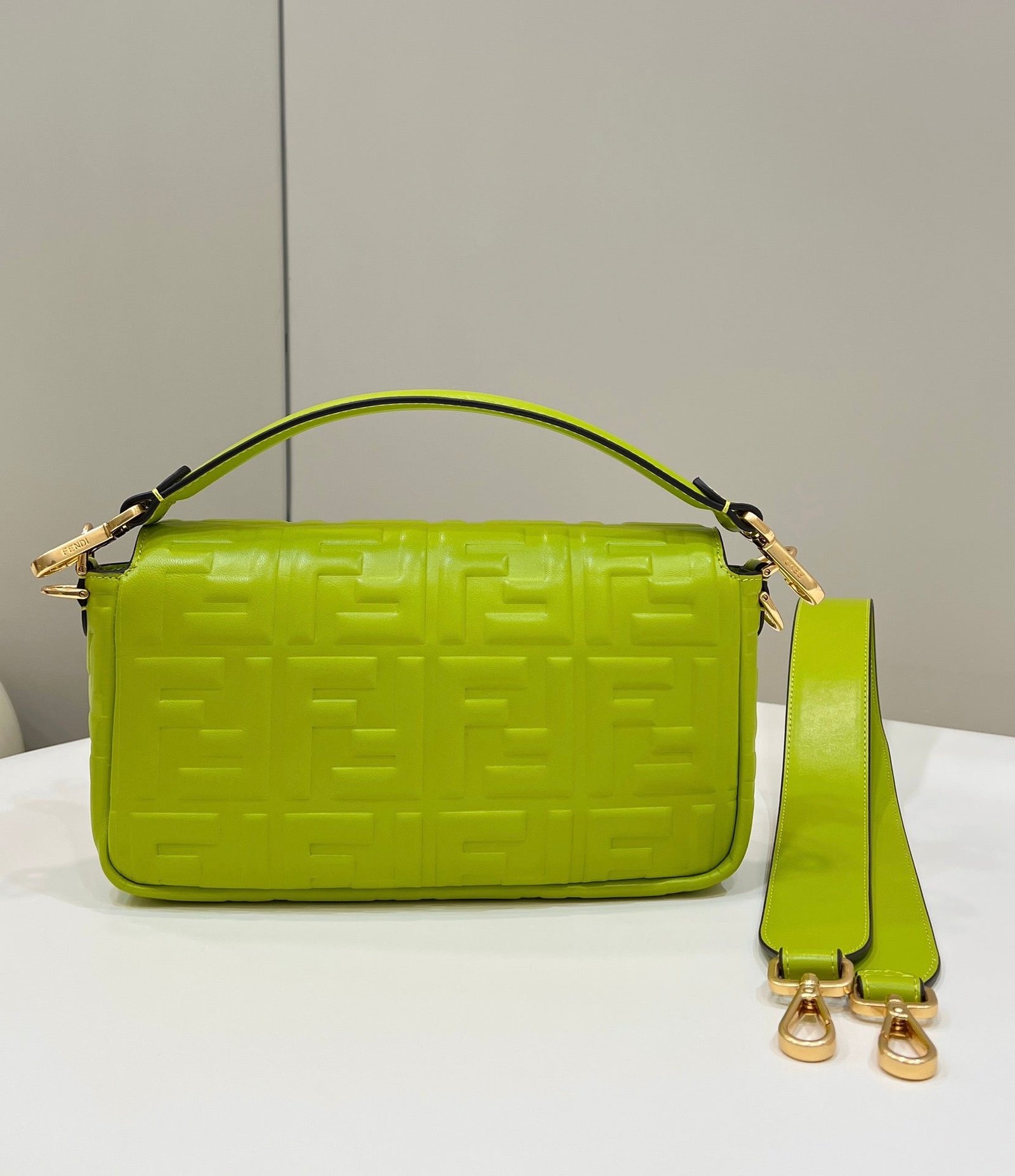 Alternative view of Fendi Baguette 27 Limerick Soft Lambskin Gold