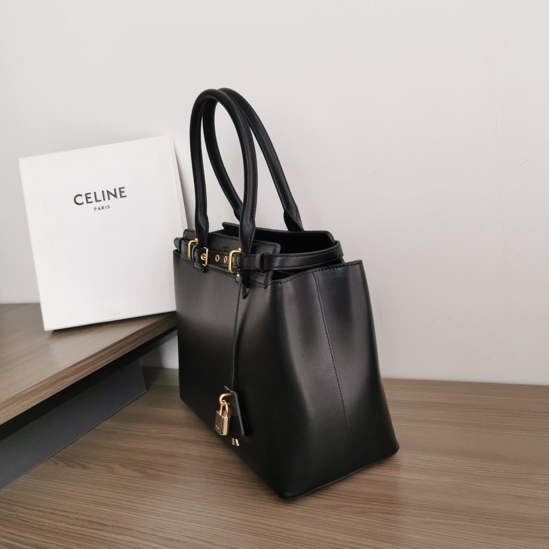 Celine Conti 36 Black Calfskin Tote - Image 3