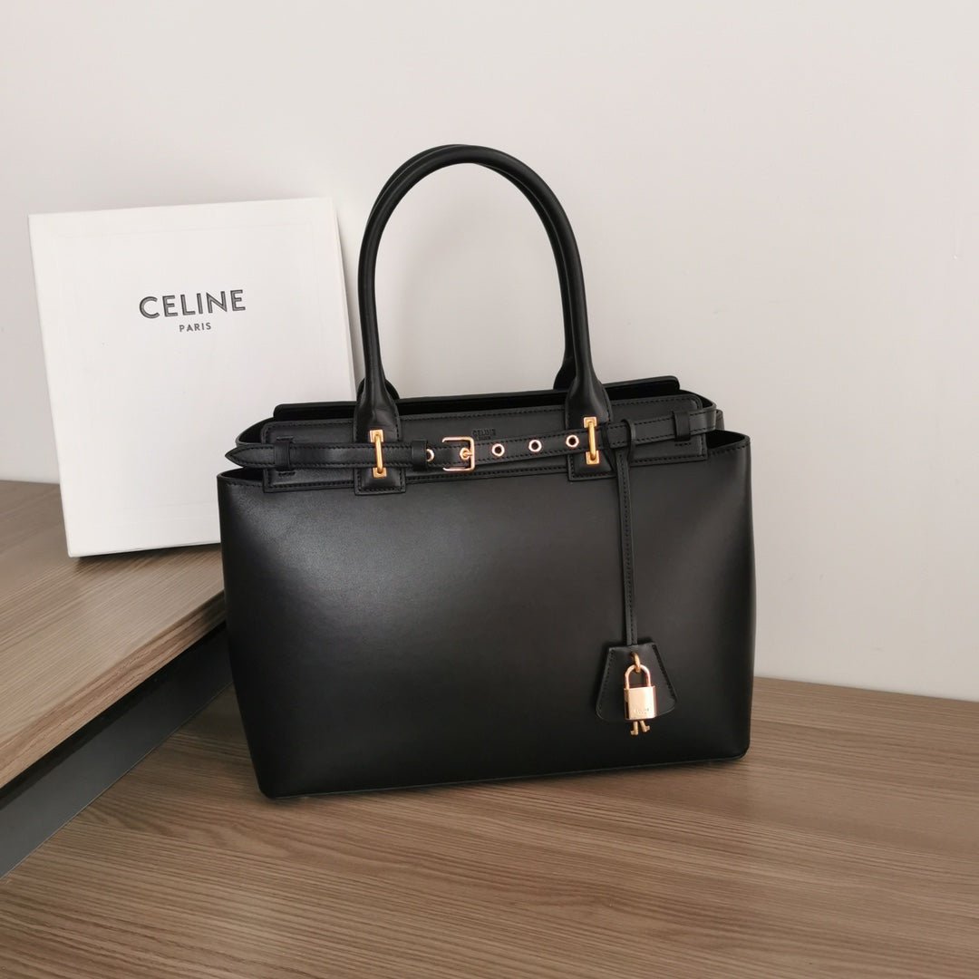Celine Conti 36 Black Calfskin Tote