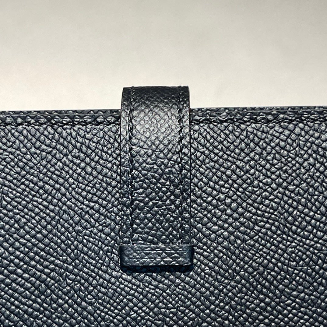 HERMES BEARN WALLET 17.5 BLACK EPSOM GOLD HARDWARE - Image 5
