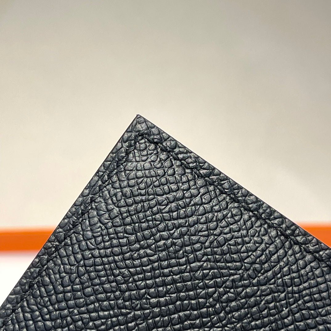 HERMES BEARN WALLET 17.5 BLACK EPSOM GOLD HARDWARE - Image 7