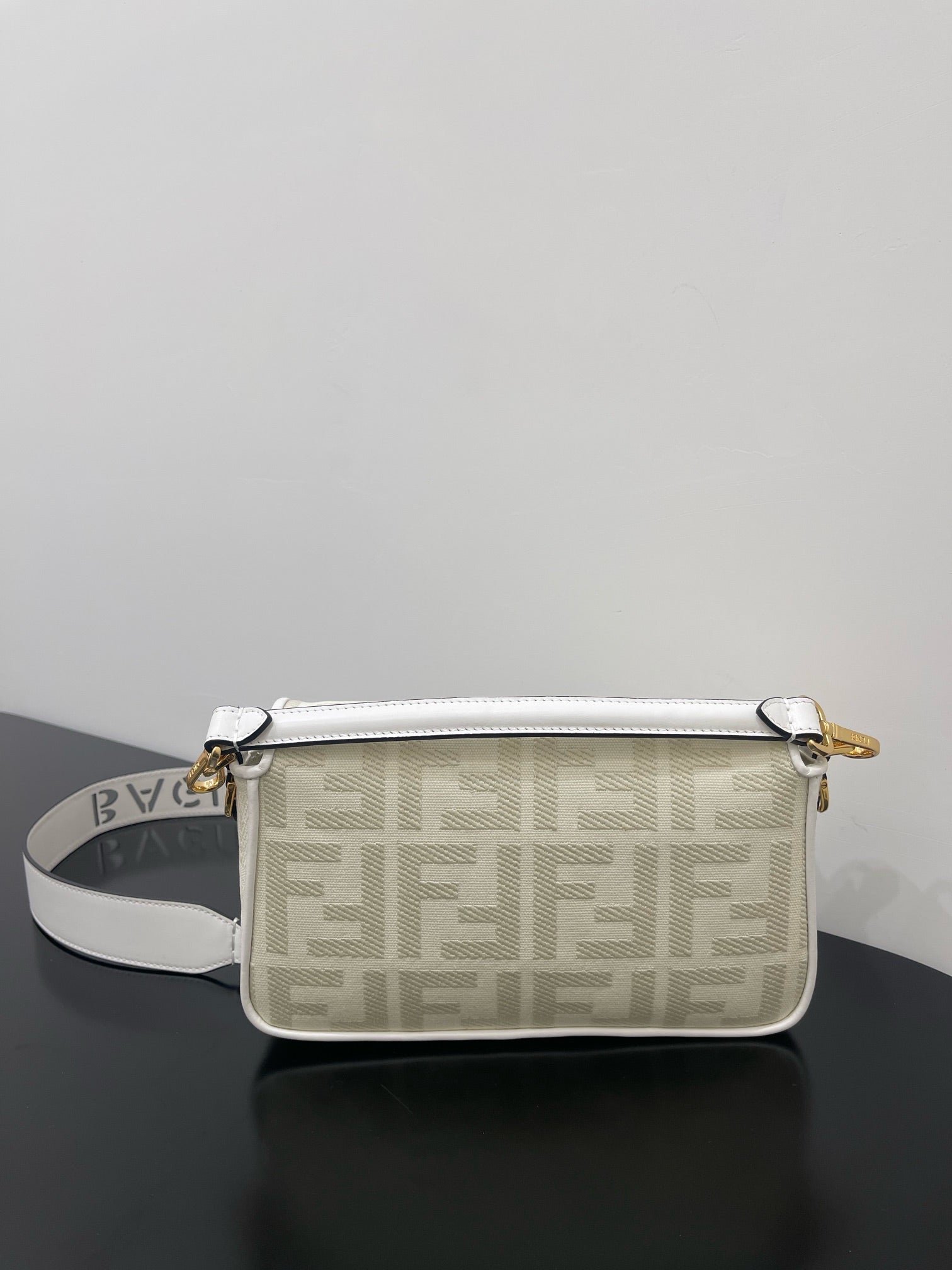 Alternative view of Fendi 26 Baguette White Nappa Leather Gold