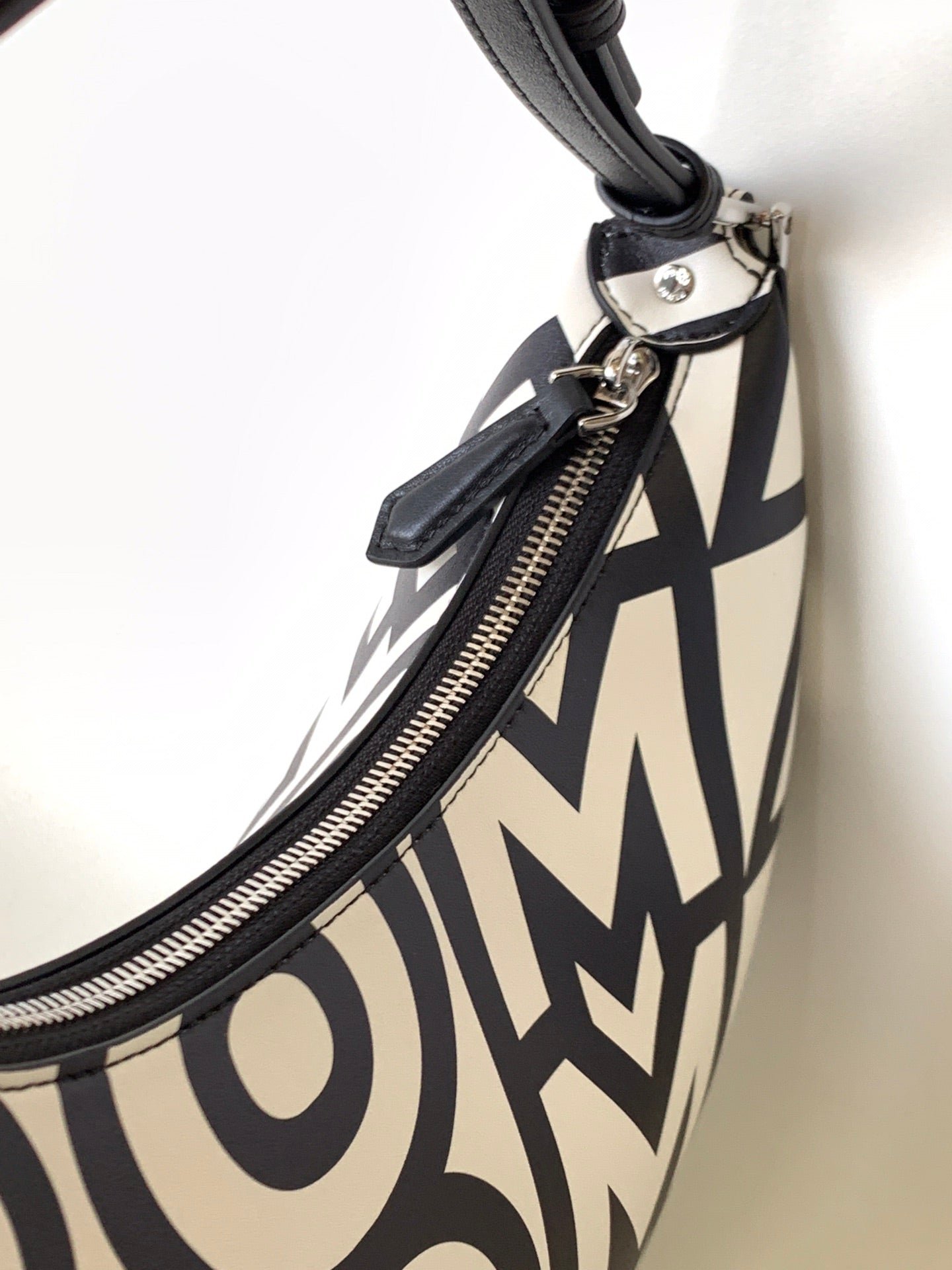 Fendigraphy Small 29 White Mix Black Calfskin Silver - Image 8
