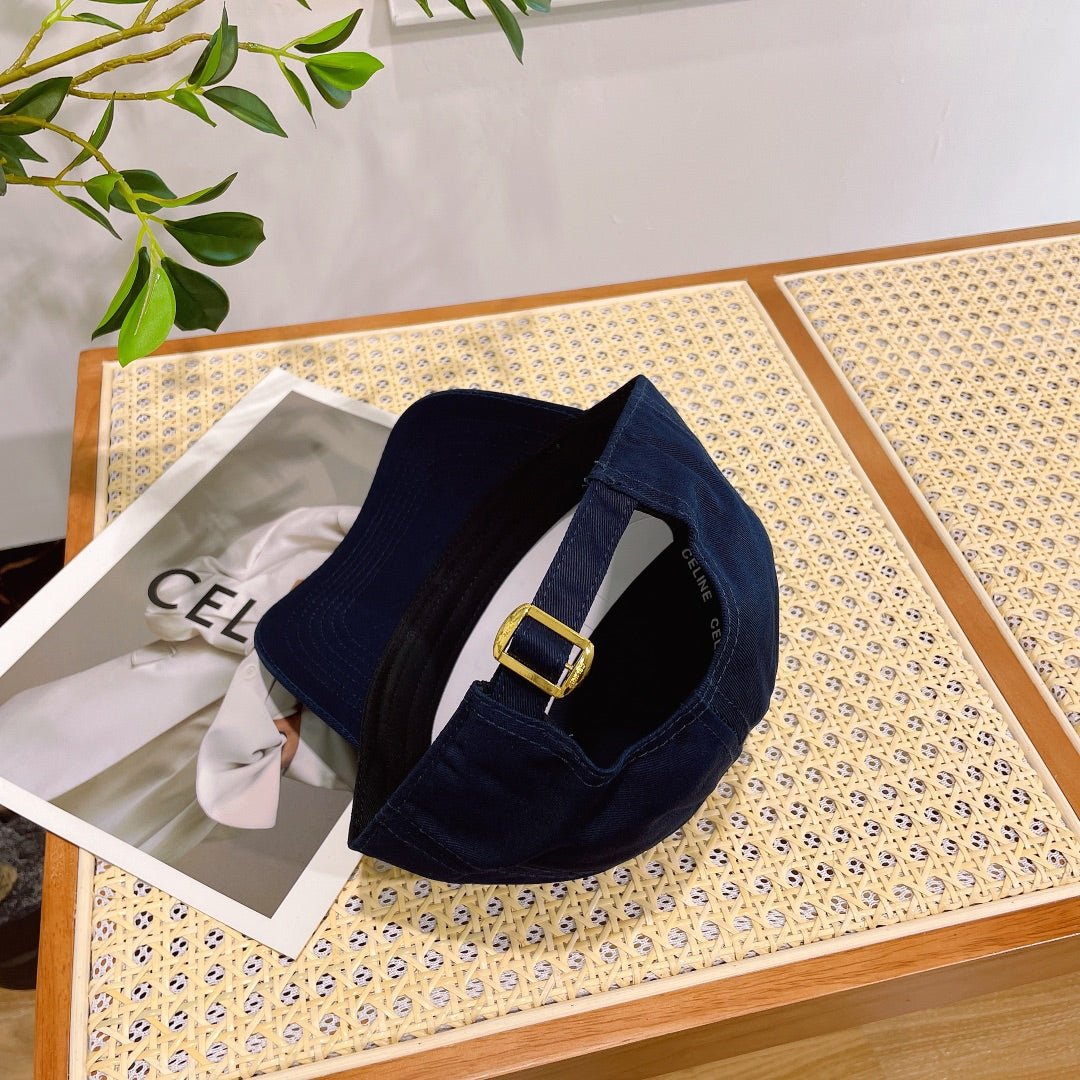 Celine Triomphe Deep Navy Fabric Cap - Image 6