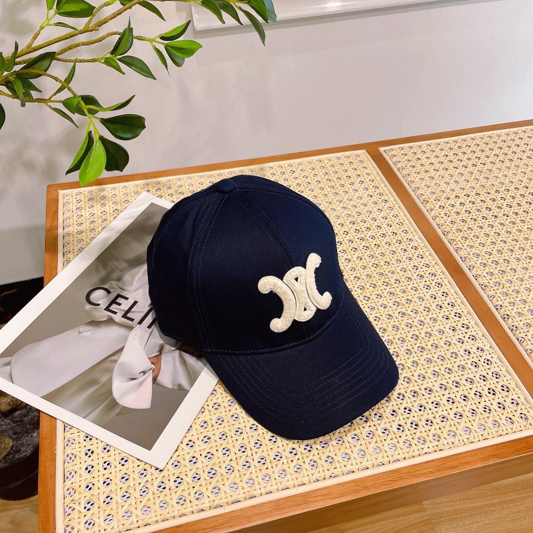 Alternative view of Celine Triomphe Deep Navy Fabric Cap