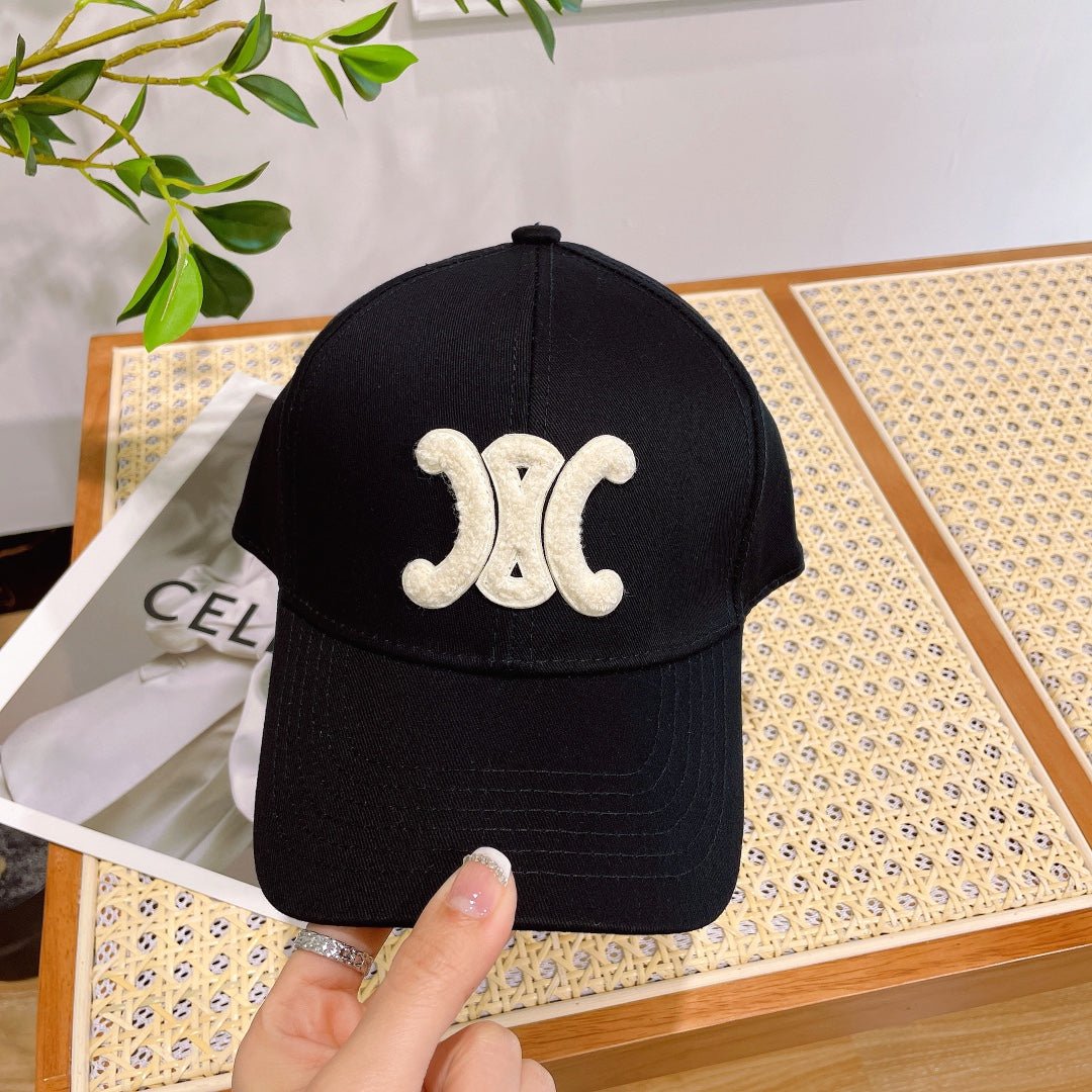 Alternative view of Celine Triomphe Black Woven Fabric Cap