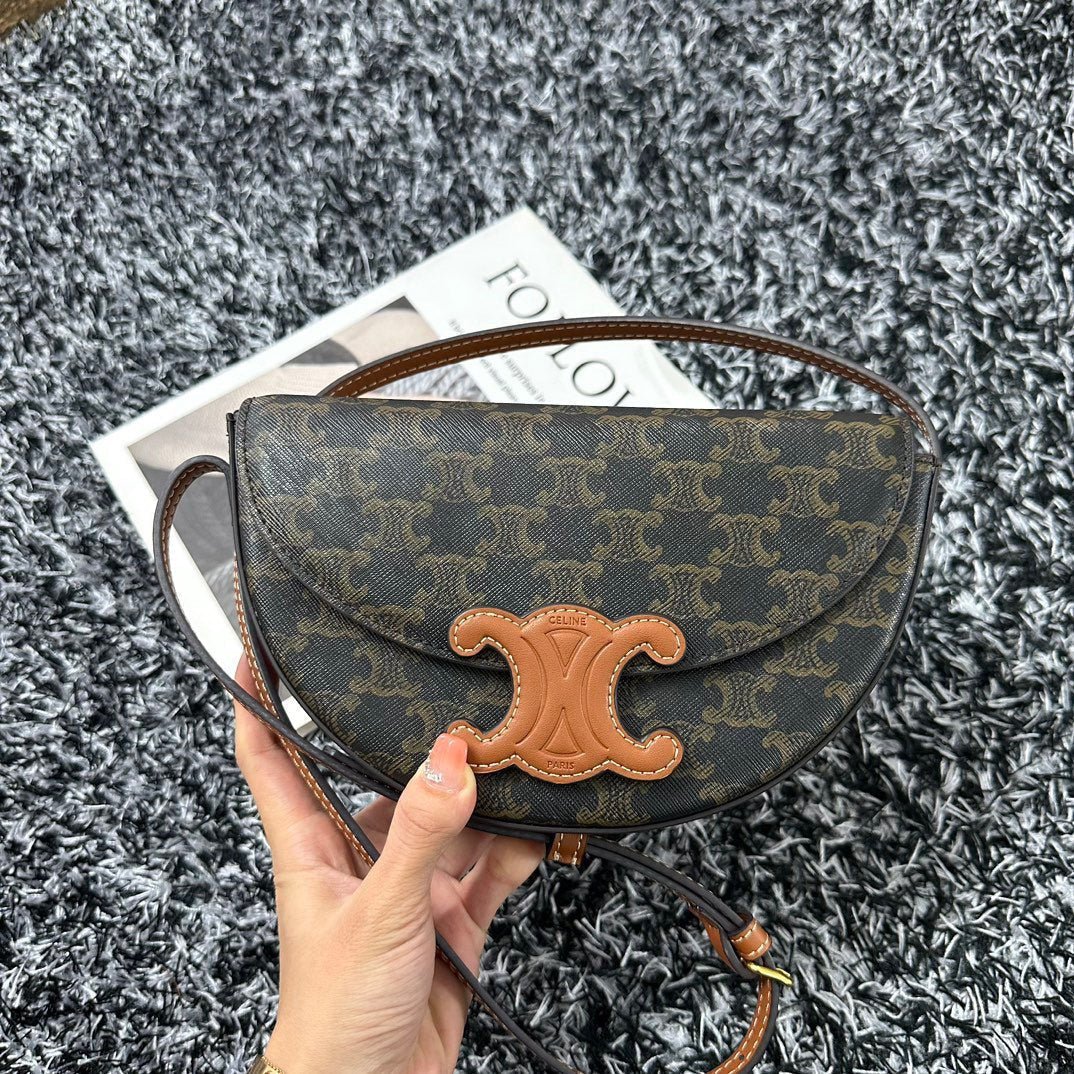 Celine Besace Canvas Saddle Bag - Image 2