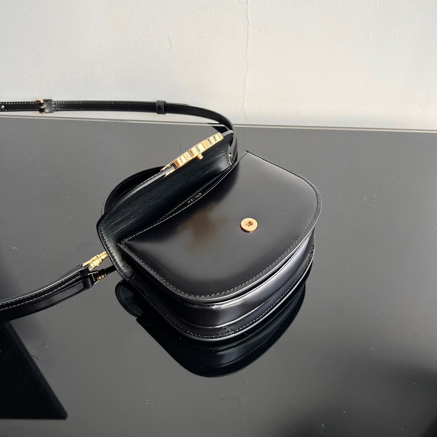 Alternative view of Celine Triomphe 18 Black Calfskin Bag