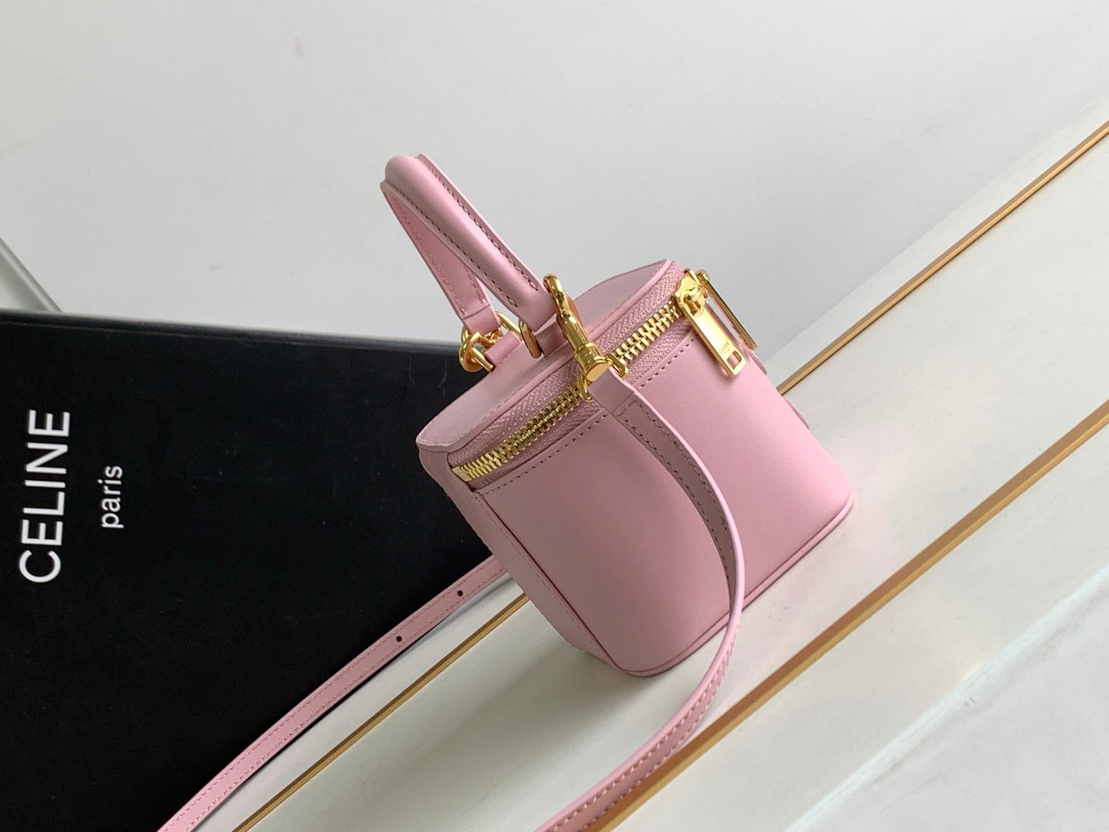 Alternative view of Celine Mini Vanity Pink Calfskin Case