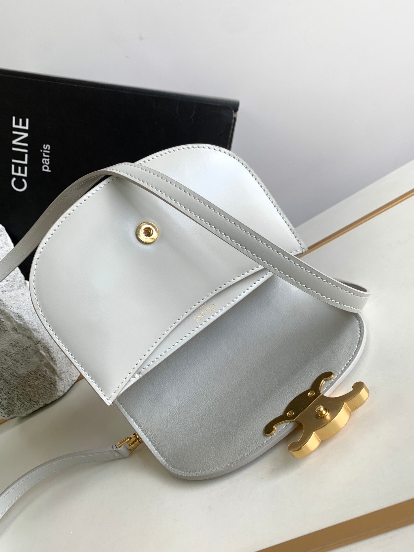 Celine Triomphe Grey Calfskin - Image 7