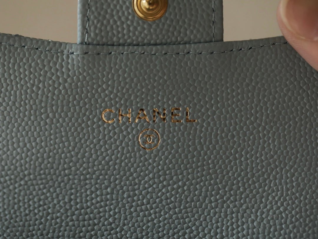 CHANEL Grain Leather Fold Wallet - Image 8