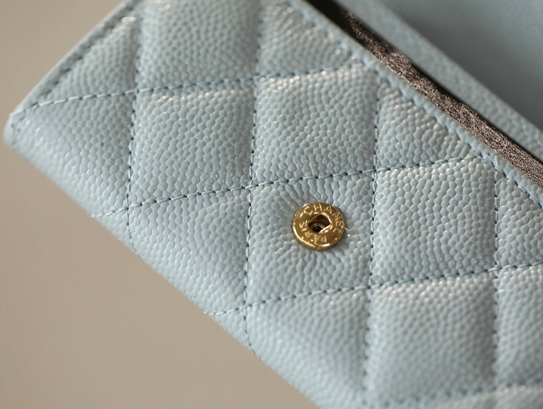 CHANEL Grain Leather Fold Wallet - Image 7