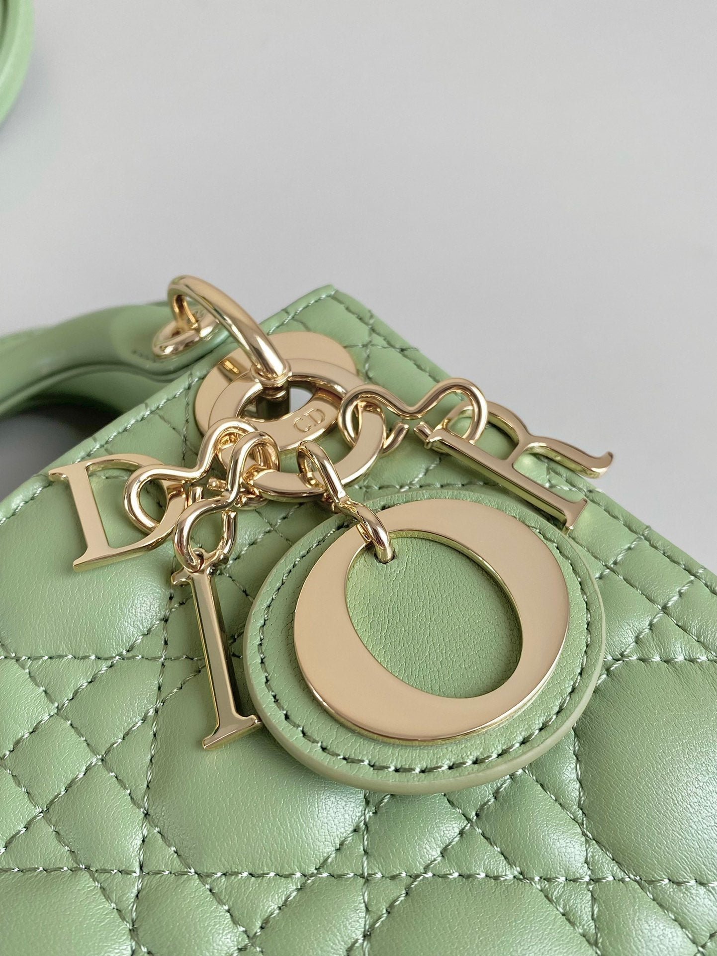 Dior Micro Lady 12 Lambskin Bag Light Green - Image 4