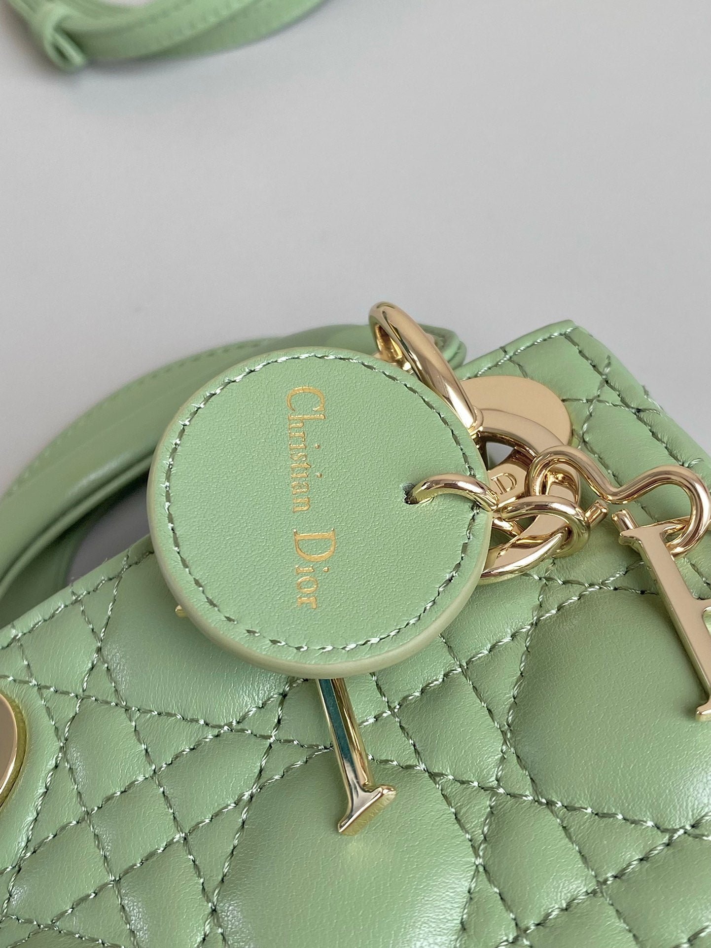 Dior Micro Lady 12 Lambskin Bag Light Green - Image 3