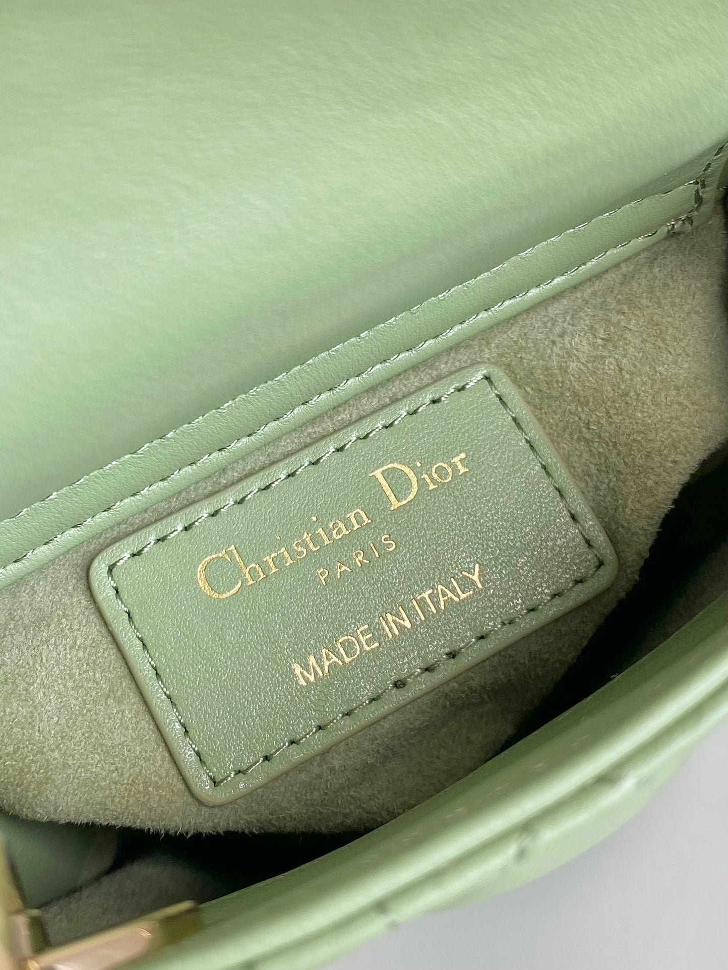 Dior Micro Lady 12 Lambskin Bag Light Green - Image 8