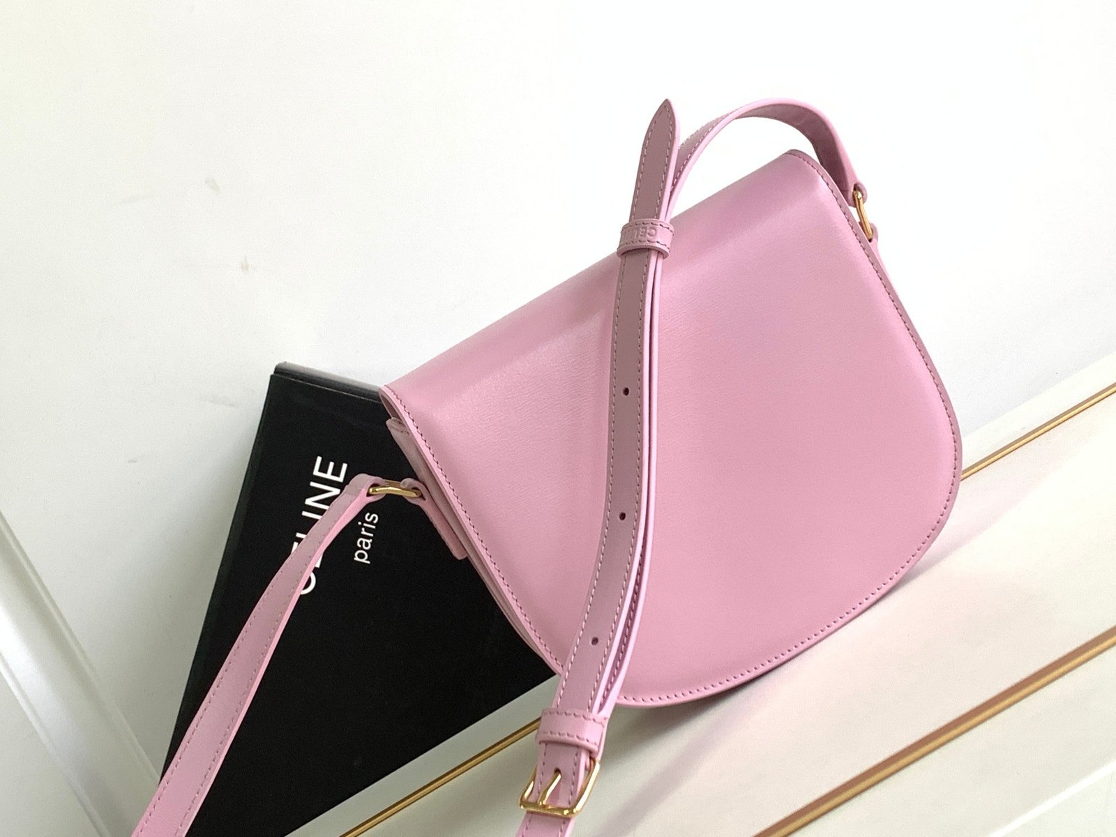 Celine Besace Pink Mini Saddle Bag - Image 3