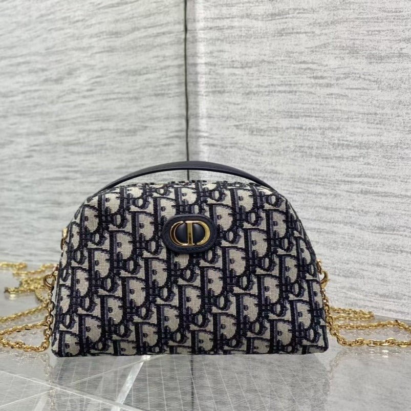 Dior Montaigne 21 Blue Canvas Pouch
