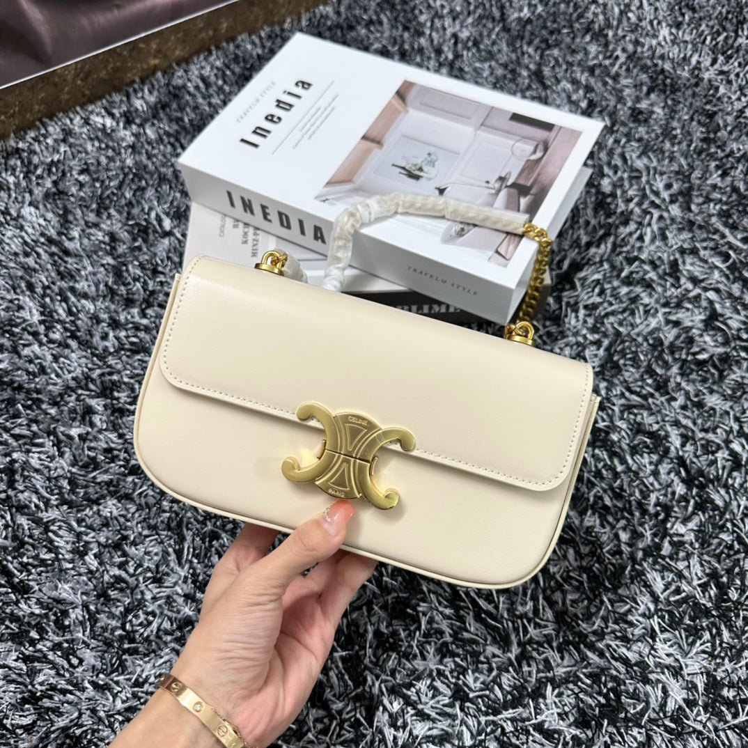 Alternative view of Celine Triomphe 20 Calfskin Chain Bag
