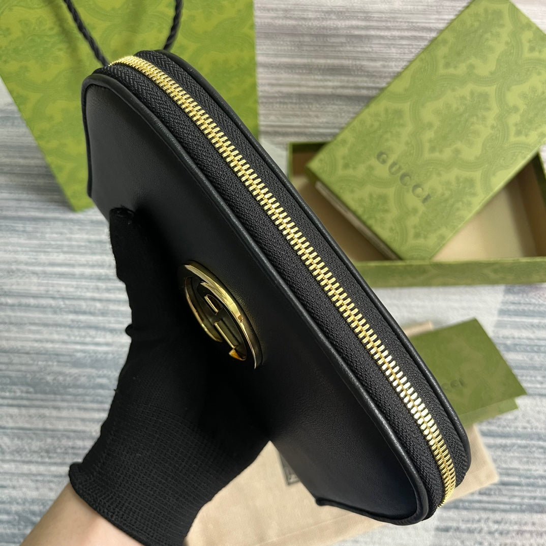 GUCCI Black Inter G Zip Pouch - Image 8
