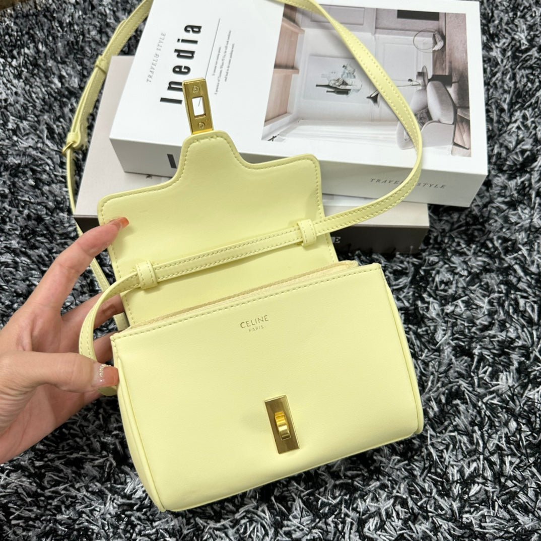 Alternative view of Celine Mini 18 Yellow Calfskin Shoulder Bag