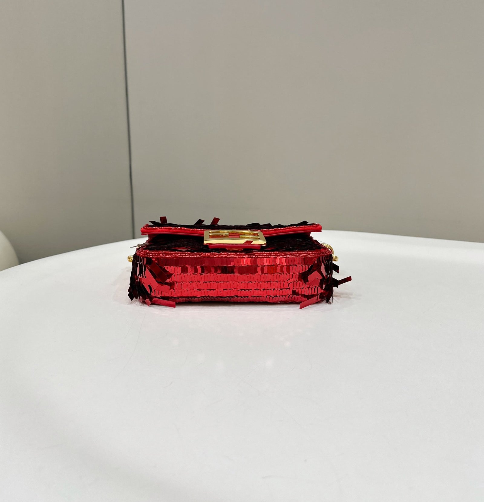 Fendi Baguette Mini 19 Red Sequins Gold Hardware - Image 4