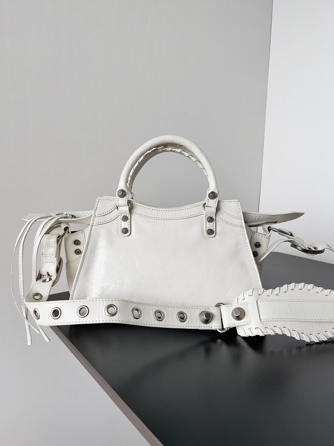 Alternative view of Balenciaga Neo Cagole 21cm White Croco