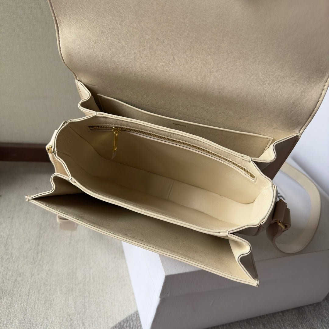 Celine Classique 22 Cream Calfskin Bag - Image 5