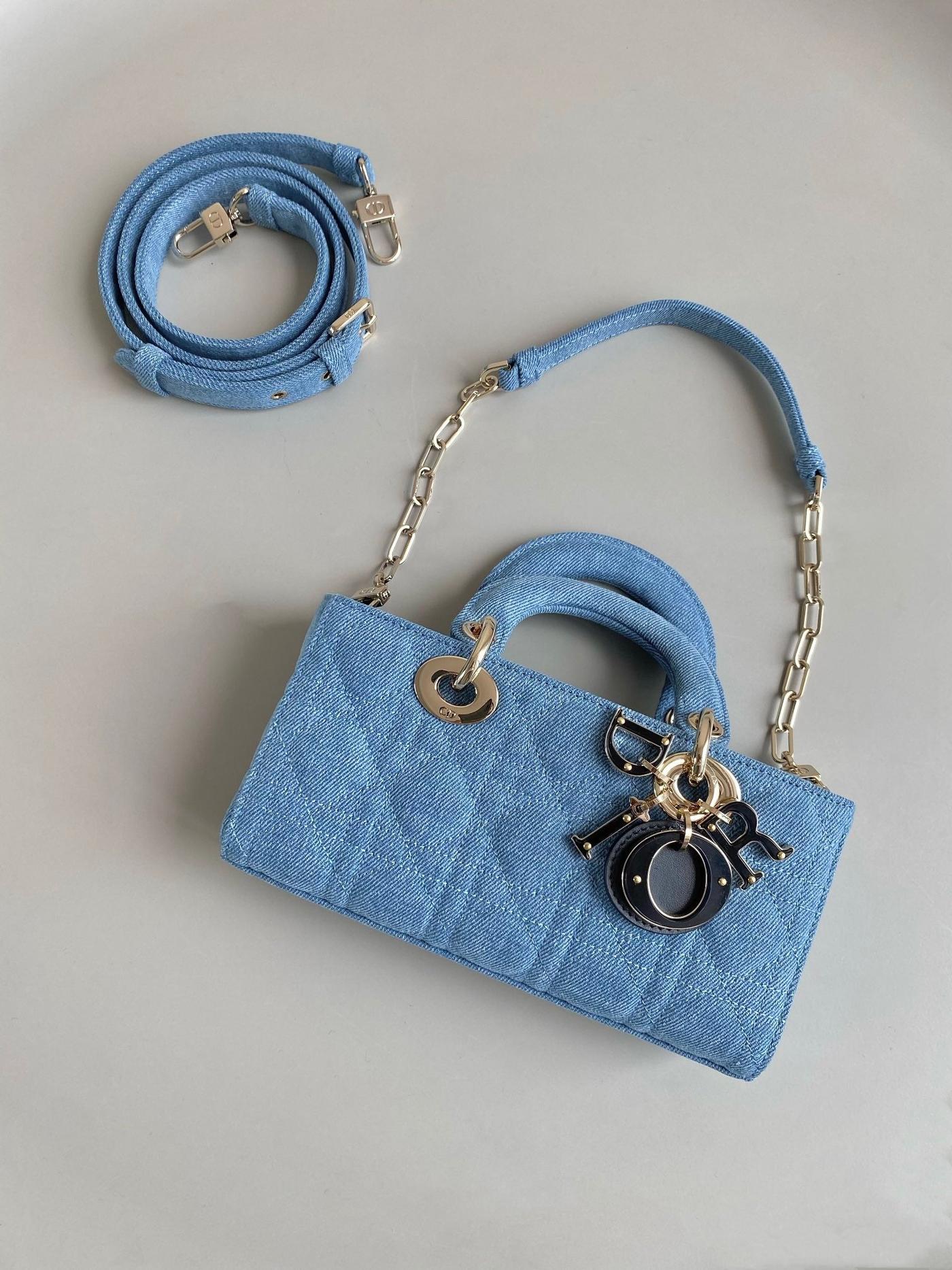 Alternative view of Dior D-Joy 22 Denim Bag Light Blue