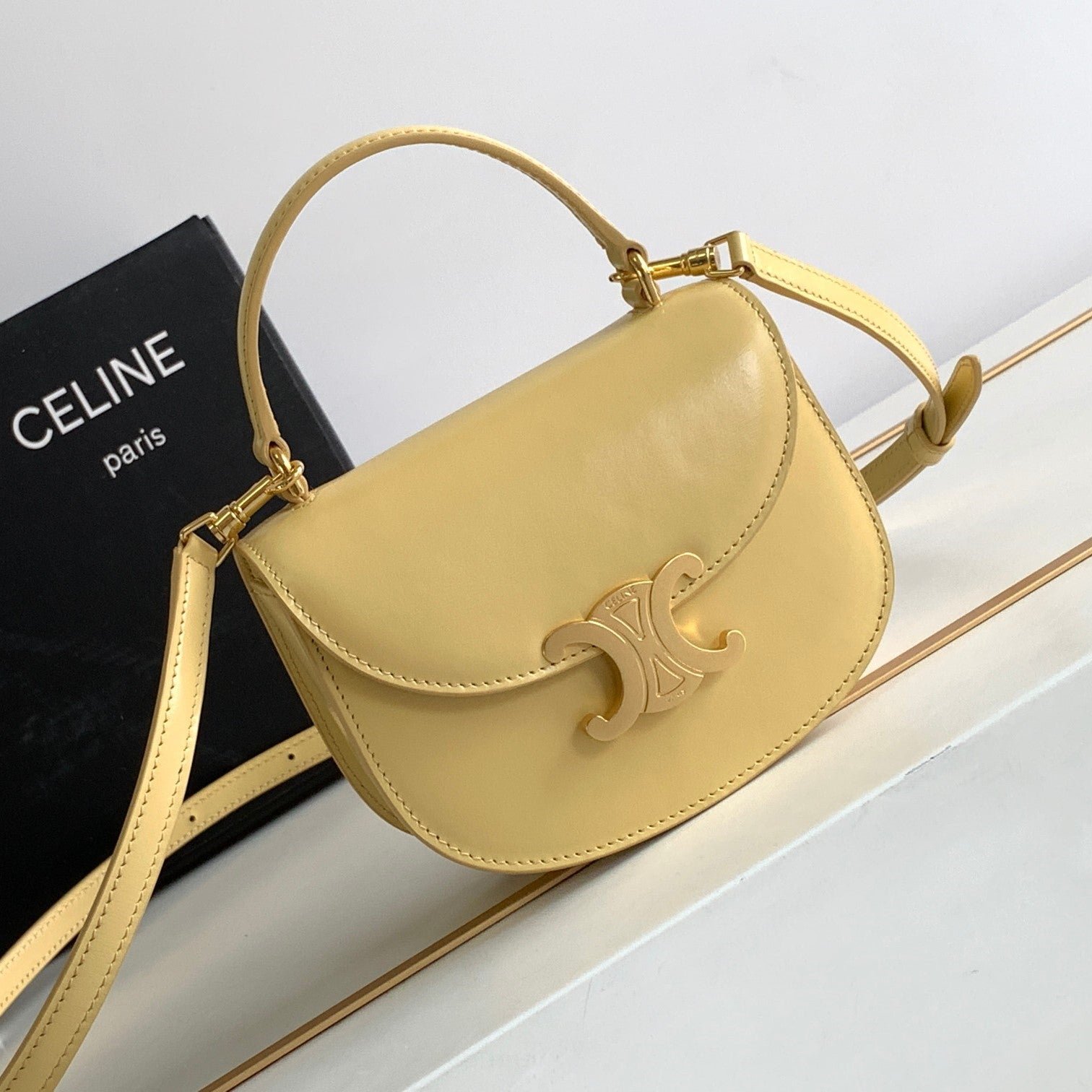 Celine Triomphe Yel Calfskin