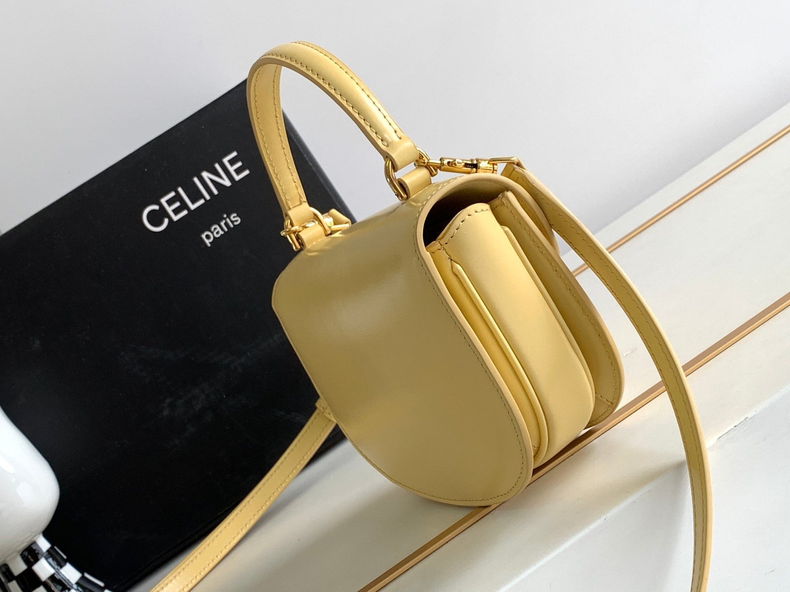 Alternative view of Celine Triomphe Yel Calfskin