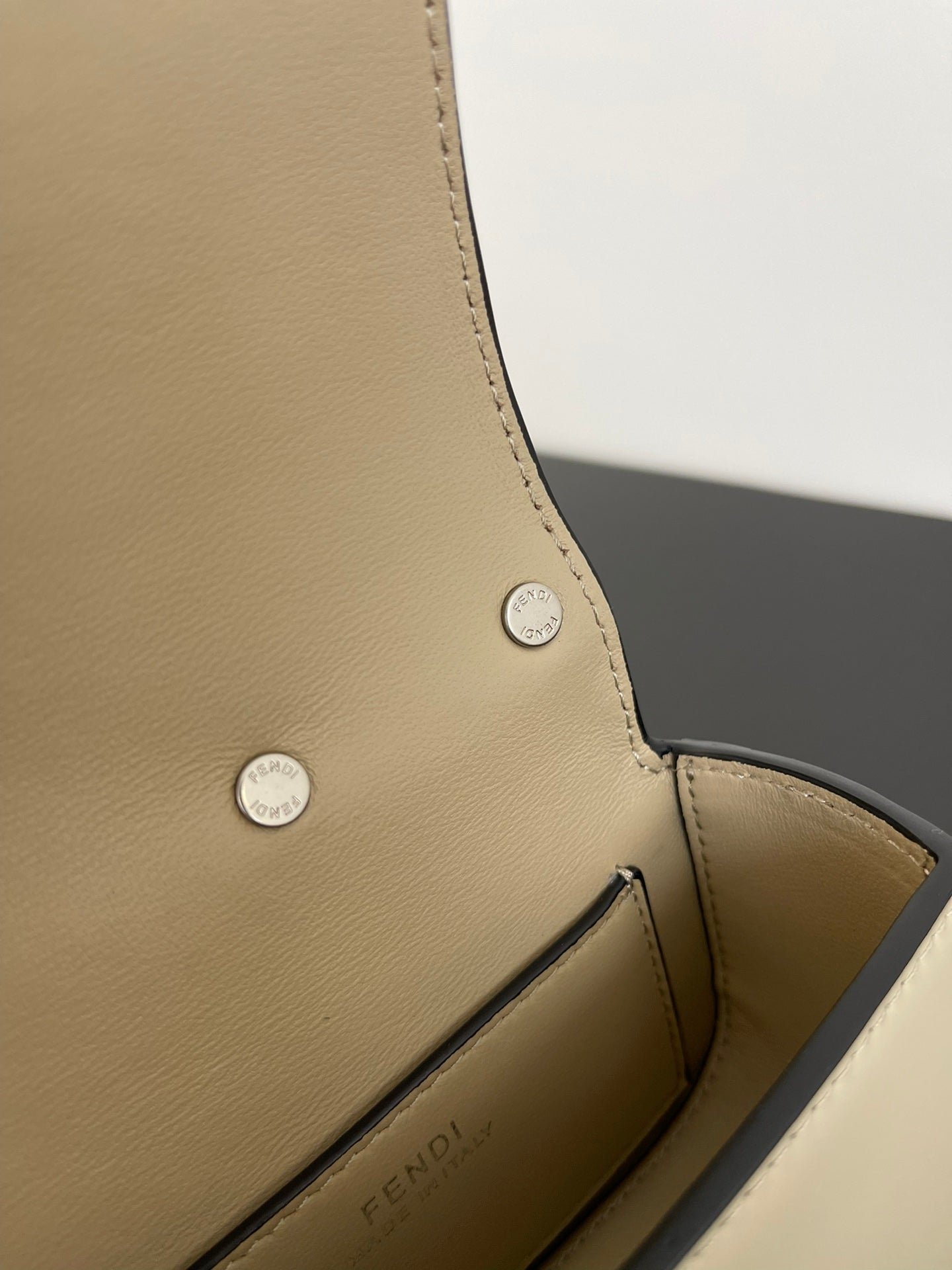 Fendi Mini First Sight 13 Tan Brown Calfskin Silver - Image 6