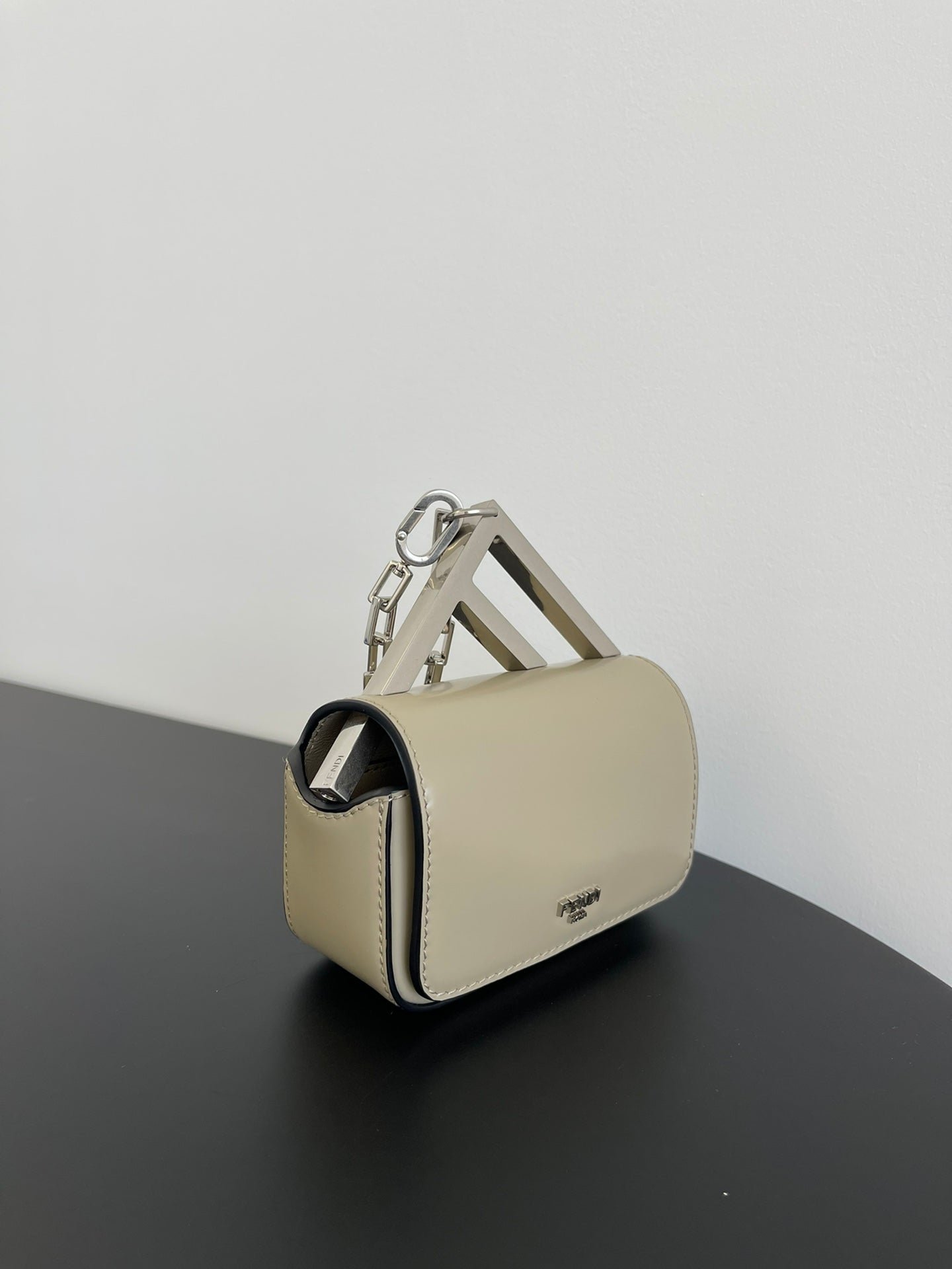 Fendi Mini First Sight 13 Tan Brown Calfskin Silver - Image 3