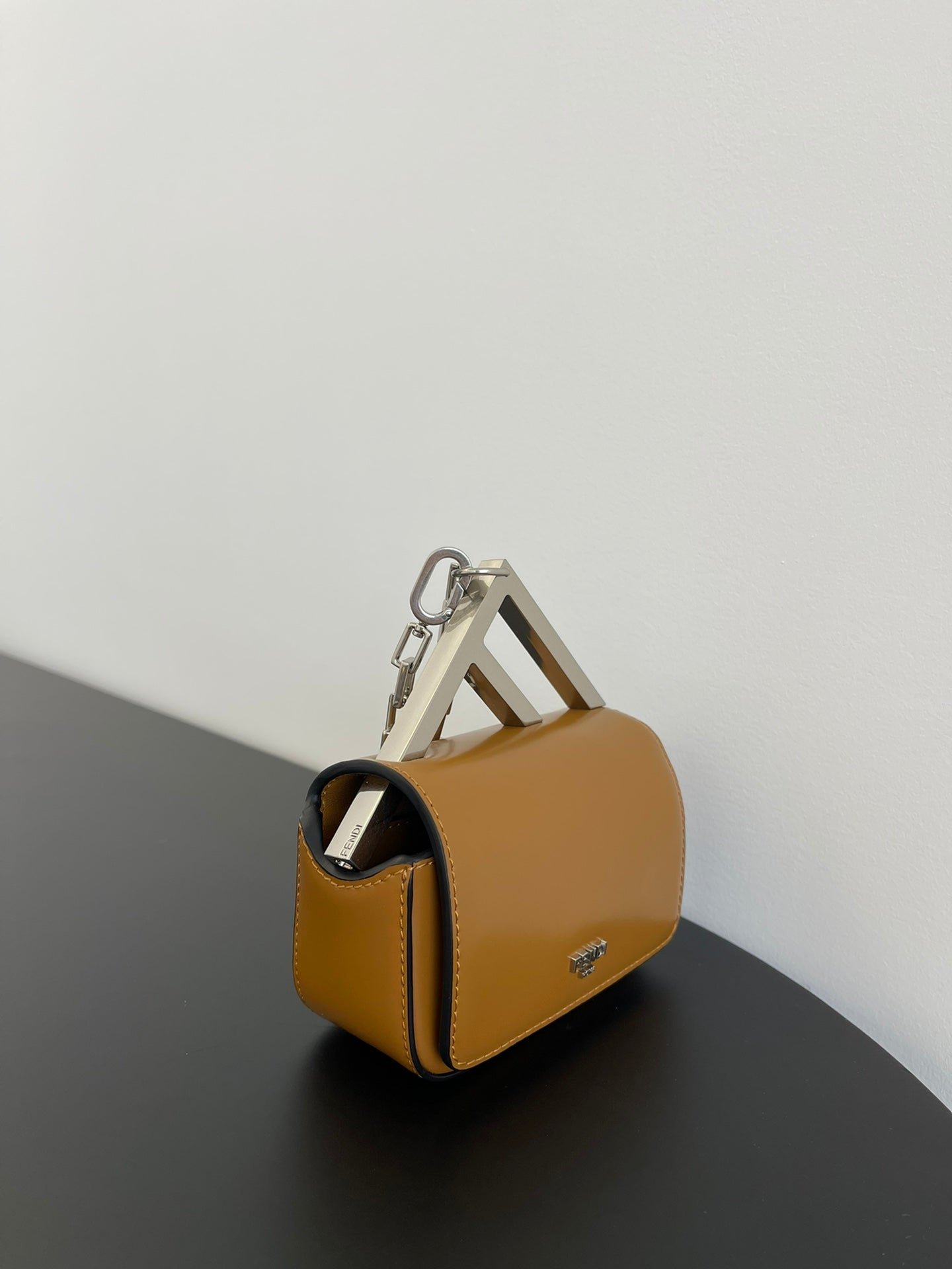 Alternative view of Fendi Mini First Sight 13 Copper Brown Calfskin Silver