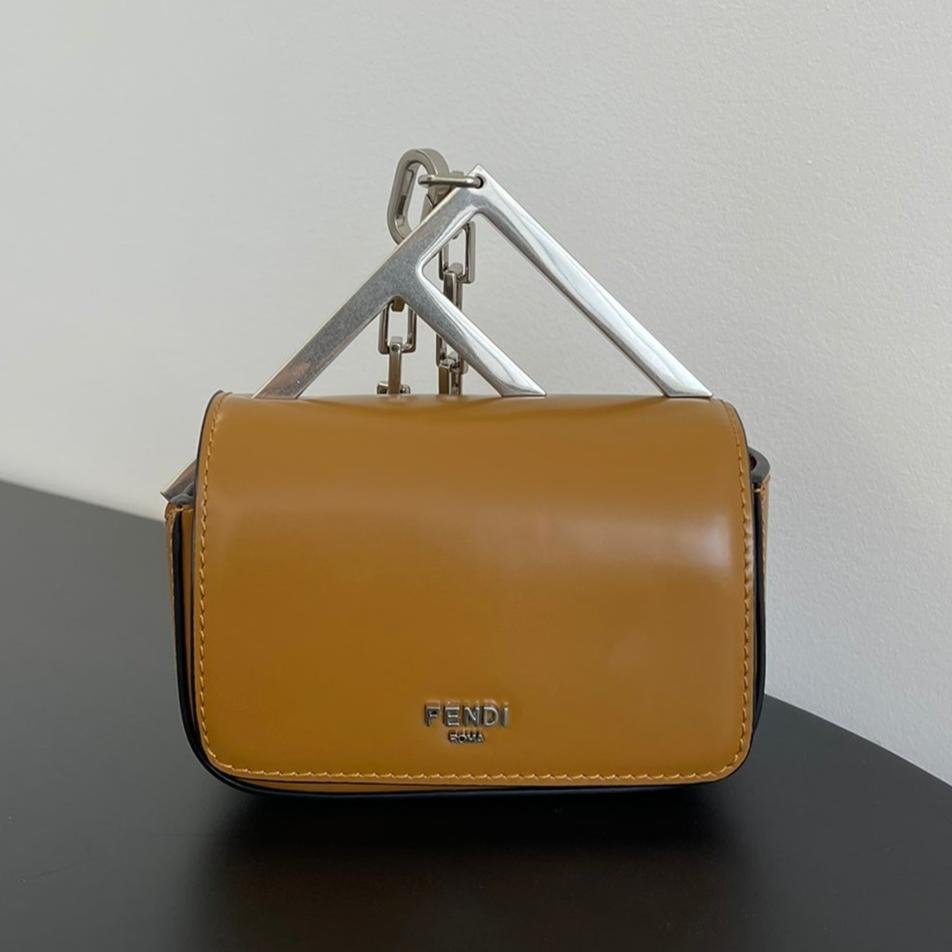 Fendi Mini First Sight 13 Copper Brown Calfskin Silver