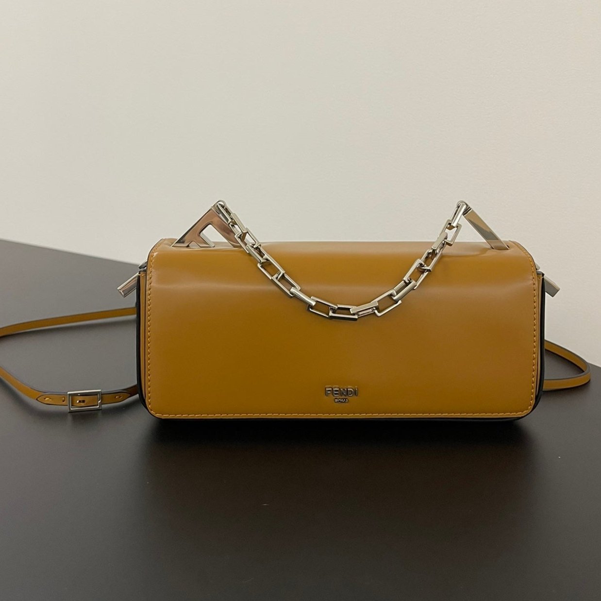 Fendi Mini First Sight 23 Copper Brown Calfskin Silver